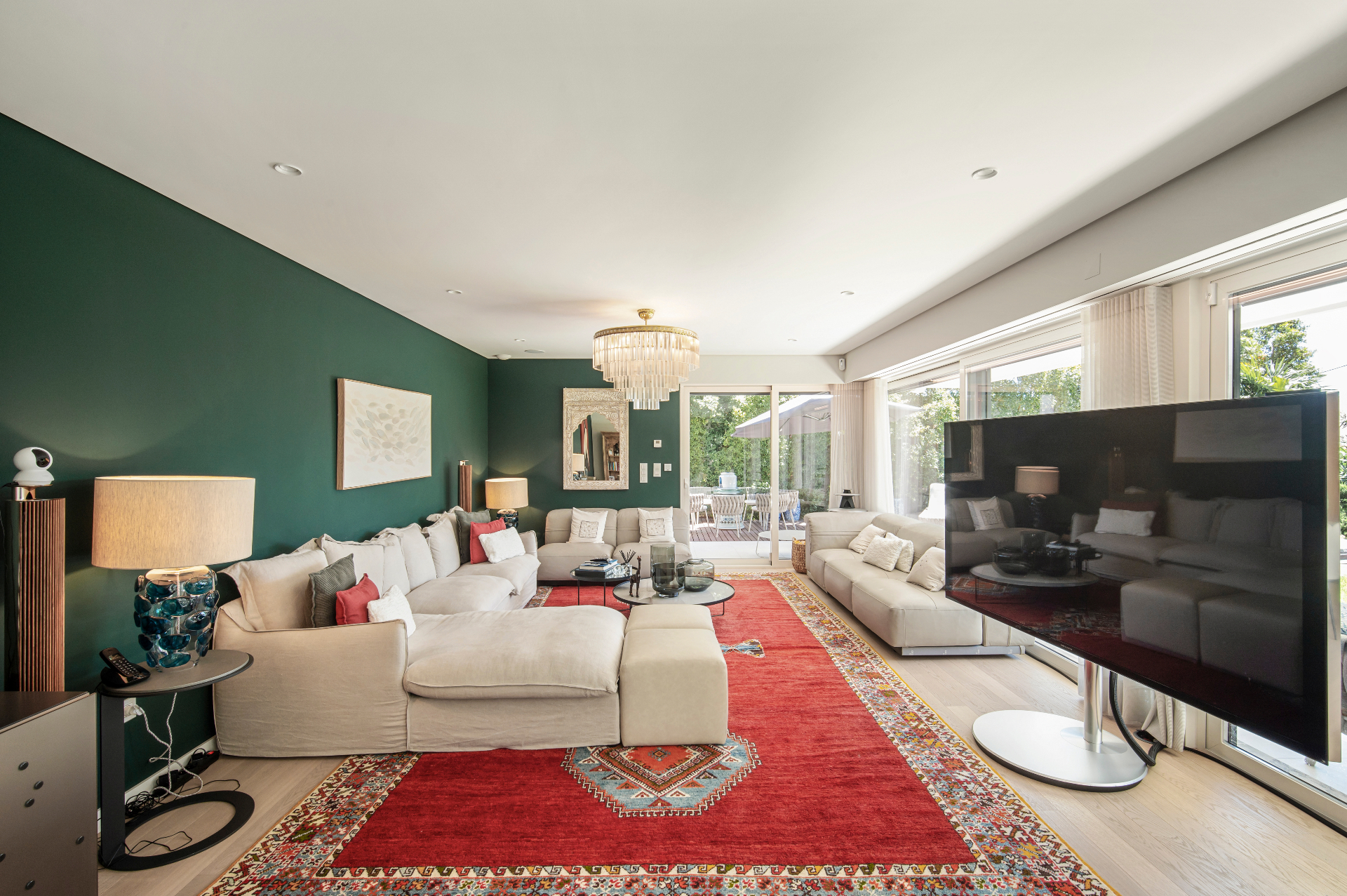 Living, dining and garden